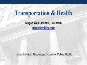 Transportation and Health