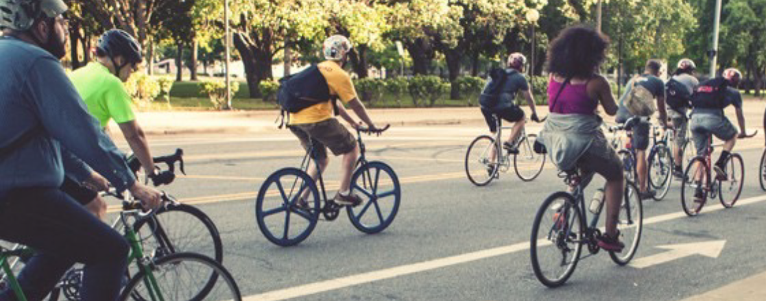 Group in the Bike Lane